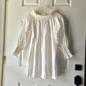 Forever 21 Boho Lagenlook Prairie Cottagecore Smockneck Mini Dress